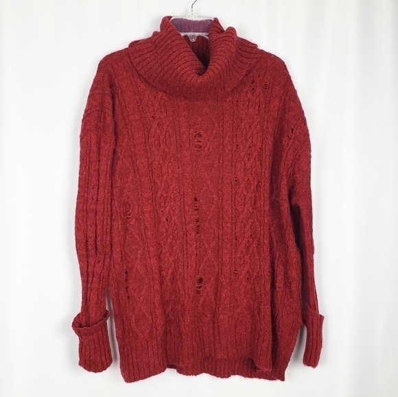 FREE PEOPLE Complex Cable Knit Pullover sweater - Picture 2 of 7